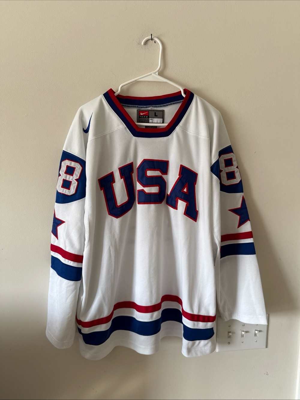 MEN’S NIKE PATRICK KANE #88 TEAM USA 2010 WINTER OLYMPICS JERSEY SZ L - RARE